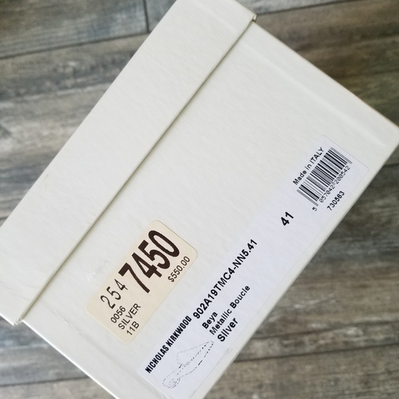 Nicholas Kirkwood Beya Metallic Boucle Mules, size 41 (11B) - Picture 9 of 9